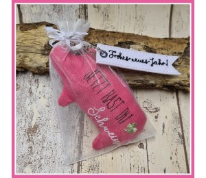 Stickserie ITH - Wunschglas Glücksglas Anhänger & liebe Worte